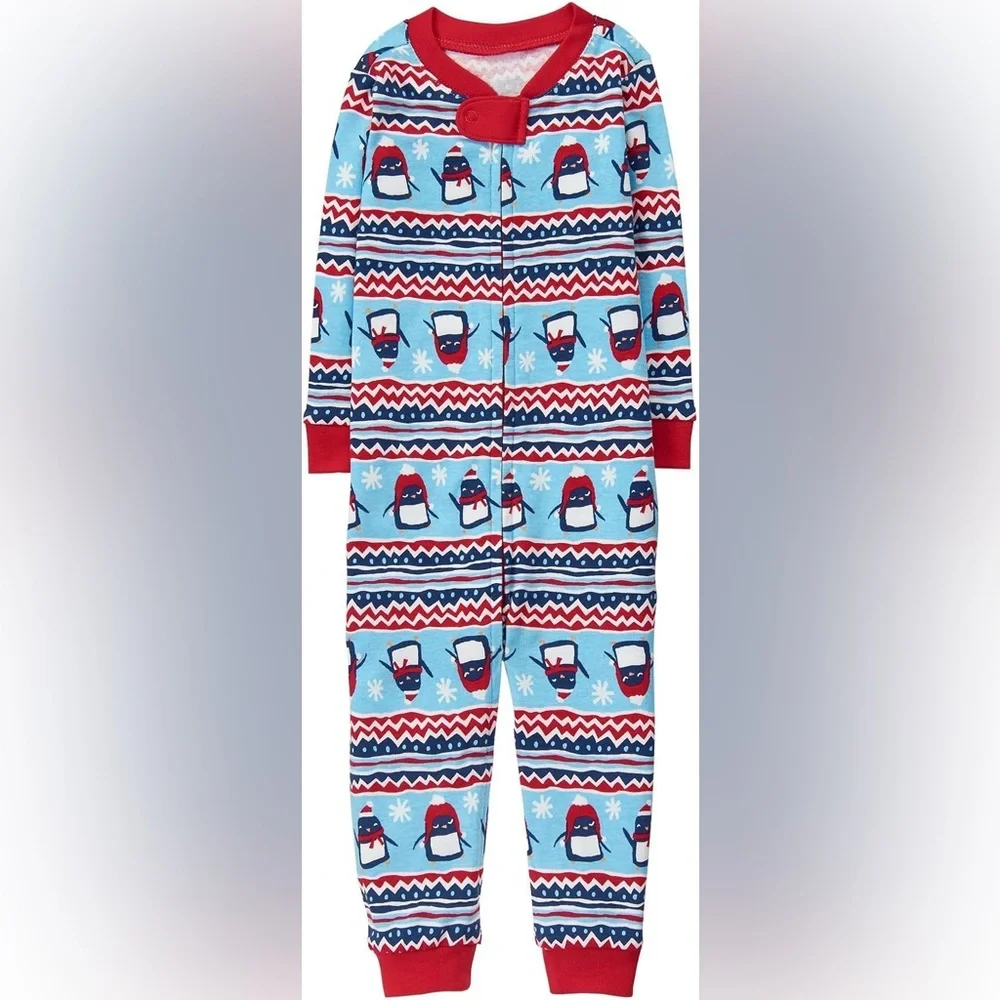 Gymboree Penguin Holiday One Piece Pajamas - 2T
